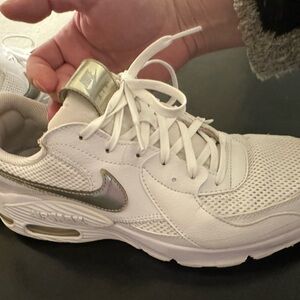 Nike Women's White and Metallic Sneakers